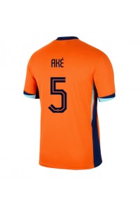 Nederland Nathan Ake #5 Voetbaltruitje Thuis tenue EK 2024 Korte Mouw